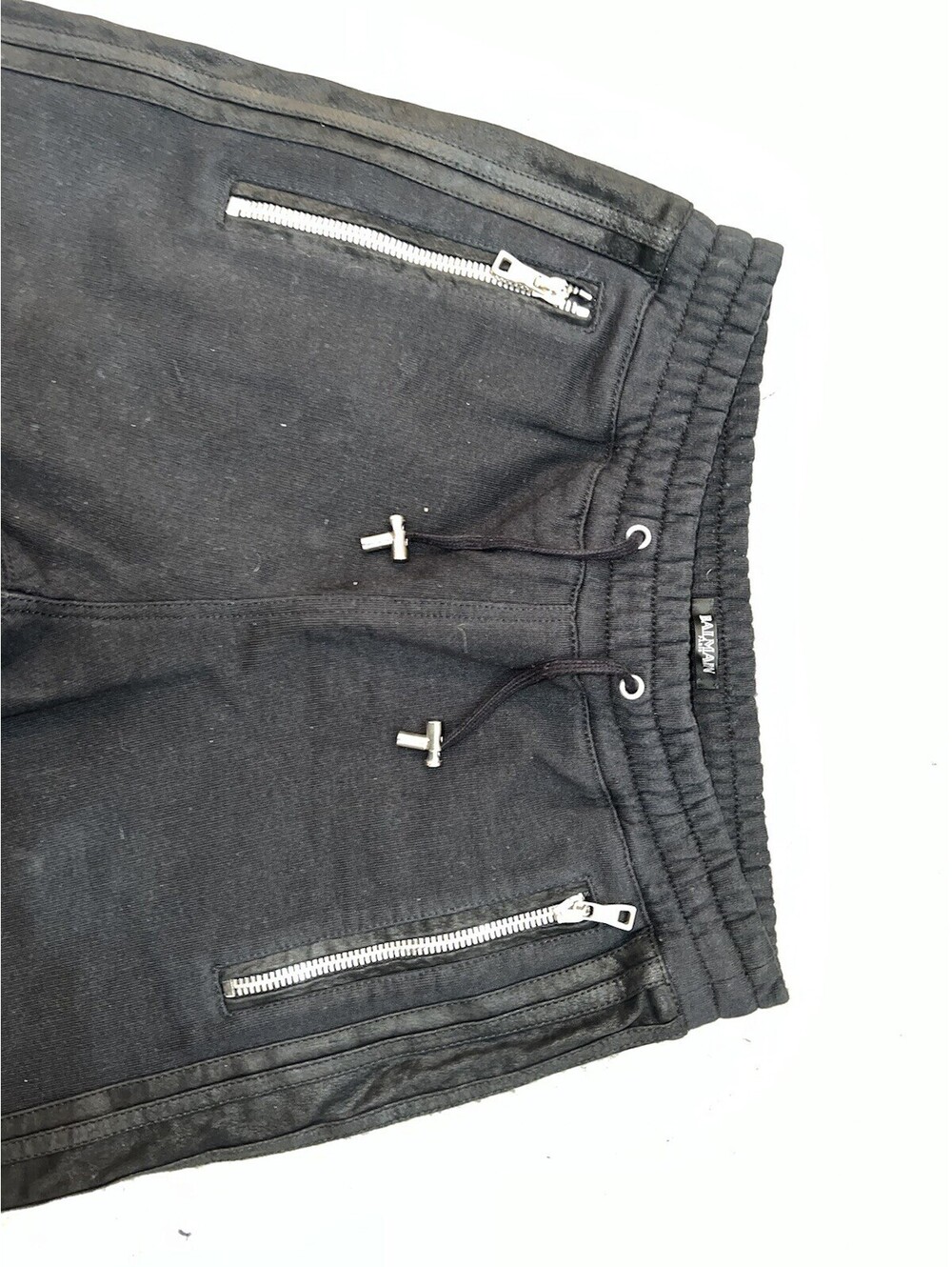 Balmain Biker Suede Leather Jog Jeans - Picture 2 of 4